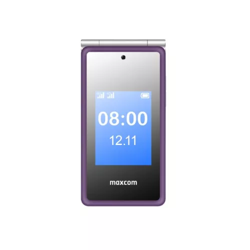 Maxcom MM835 4G kártyafüggetlen mobiltelefon, Dual Sim, extra nagy gombokkal, vészhívóval lila (magyar nyelvű menüvel)