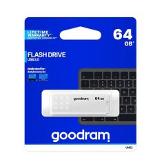   Goodram 64GB USB 2.0 fehér pendrive Artisjus matricával - UME2-0640W0R11