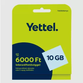   Bliszteres Yettel aktiválatlan sim kártya 6000 Ft lebeszélhetőséggel és 10GB mobilnettel