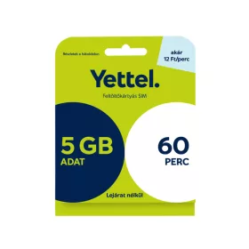   Bliszteres Yettel Kártyás L Expressz aktiválatlan SIM kártya 60 perc lebeszélhetőséggel és 5GB adatforgalommal