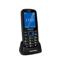   Blaupunkt BS04i mobiltelefon extra nagy gombokkal, vészhívóval , kártyafüggetlen, fekete-kék