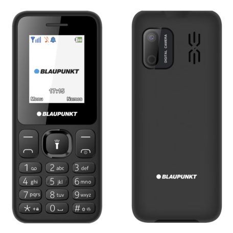 Blaupunkt V18 mobiltelefon, kártyafüggetlen, Dual SIM 2G, fekete 