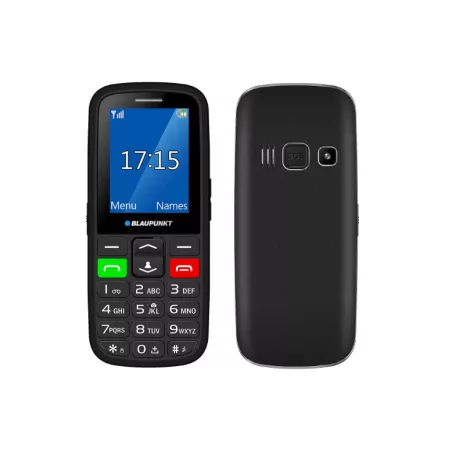Blaupunkt BS 09 4G Dual-SIM mobiltelefon extra nagy gombokkal, vészhívóval , kártyafüggetlen, fekete