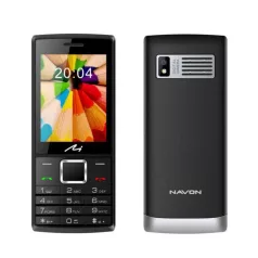   Navon Classic L Dual SIM nyomógombos mobiltelefon, kártyafüggetlen, fekete