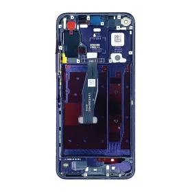   Huawei Nova 5T / Honor 20 fekete LCD kijelző érintővel és kerettel
