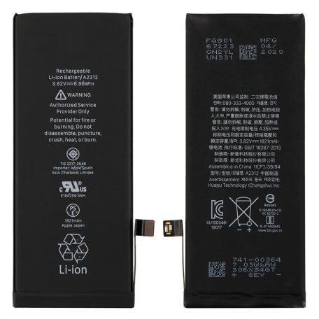 Apple iPhone SE (2020) akkumulátor (A2312) Li-Ion 1821mAh (gyári cellákkal)