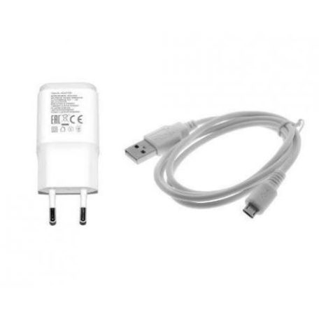 LG gyári hálózati fehér töltőfej 1,8A (MCS-04ER/04ED) micro USB adatkábellel 9W