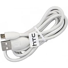HTC DC-M410 fehér gyári USB - micro USB adatkábel 1m