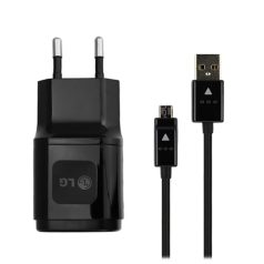   LG travel charger black original 1,8A (MCS-04ER) with micro USB data cable