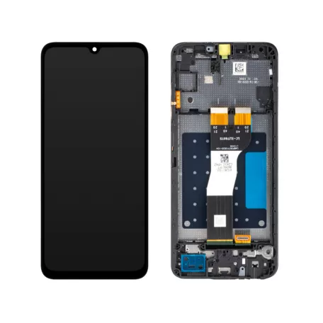 Samsung A057 Galaxy A05S fekete gyári LCD kijelző érintővel és kerettel (GH81-24364A, GH81-24365A)