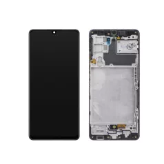   Samsung A426 Galaxy A42 5G fekete gyári LCD kijelző érintővel és kerettel (GH82-24375A, GH82-24376A)