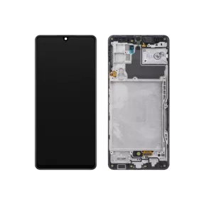   Samsung A426 Galaxy A42 5G fekete gyári LCD kijelző érintővel és kerettel (GH82-24375A, GH82-24376A)