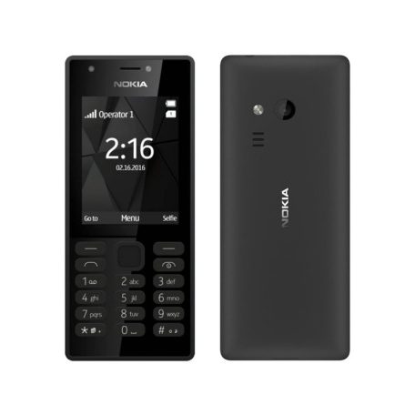 Nokia 216 Mobiltelefon, Kártyafüggetlen, Dual Sim, Fekete