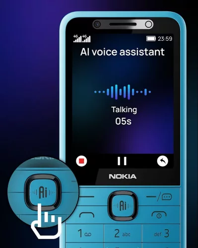 Nokia 235 4G 2nd Edition (2026) Mobiltelefon, Kártyafüggetlen, Dual Sim, kék