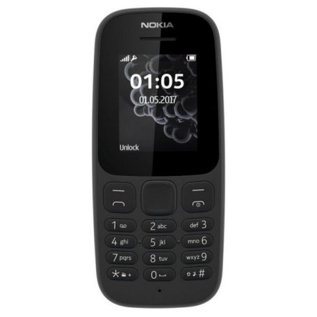 Nokia 105 (2017) Mobiltelefon, Kártyafüggetlen, Dual Sim, Fekete