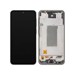   Samsung A366 Galaxy A36 5G fekete gyári LCD kijelző érintővel és kerettel (GH82-36841A)