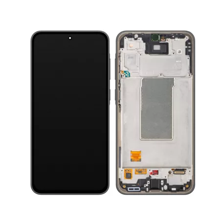 Samsung A366 Galaxy A36 5G fekete gyári LCD kijelző érintővel és kerettel (GH82-36841A)