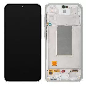   Samsung A366 Galaxy A36 5G Lime gyári LCD kijelző érintővel és kerettel ( GH82-36841C)