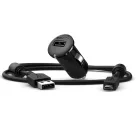 Bliszteres Sony Ericcson AN401 gyári autós töltő 1200mAh 6W micro USB kábellel