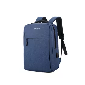   Astrum LB200 bélelt laptop hátizsák / táska 15"-ig vízhatlan Oxford PU beépített külső USB-porttal kék