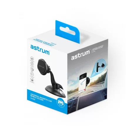 Astrum SH480 univerzális mágneses autós tartó szélvédőre fekete