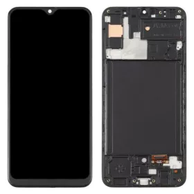   Samsung A307F Galaxy A30S (2019) fekete LCD kijelző érintővel és kerettel