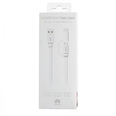   Bliszteres Huawei AP55S gyári USB - micro USB & Type-C átalakító combo adatkábel 1,5m fehér (2in1)