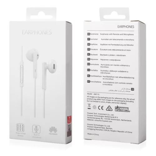 BLISZTERES Huawei AM115 fehér 3,5mm gyári sztereo headset
