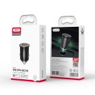 XO CC43 PD QC 3.0 hálózati töltőfej 1x USB és 1x Type-C foglalattal fekete 45W