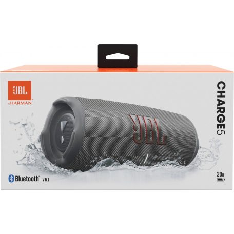 JBL Charge 5 vízálló Bluetooth hangszóró, szürke