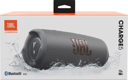 JBL Charge 5 vízálló Bluetooth hangszóró, szürke