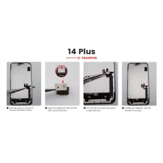   JH Apple iPhone 14 Plus (6.7) fekete LCD kijelző érintővel (FHD, removable IC)