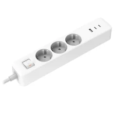   Xiaomi multifunkcióa hálózati elosztó 3 dugvilla, 1 USB-A 2 USB-C csatlakozóv 1,4m BHR07UKEU