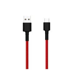  Xiaomi Mi Braided (SJV4110GL) piros gyári szövetbevonatos USB - Type-C gyorstöltő adatkábel 1m 3A