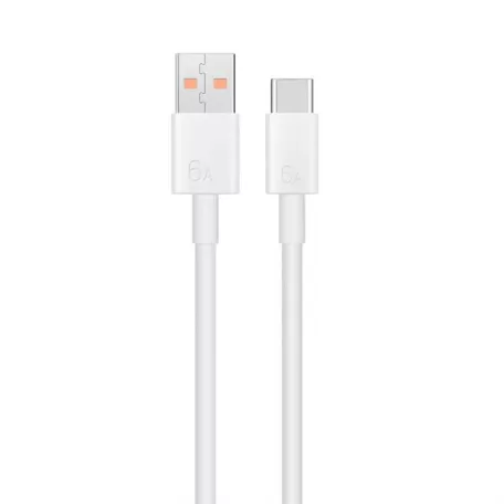 Bliszteres Xiaomi fehér gyári USB - Type-C gyorstöltő adatkábel 1m 6A (BHR6032GL)