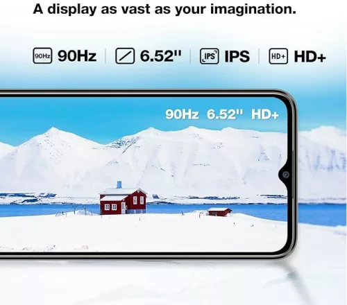 AGM Note N1 8+128GB érintős mobiltelefon, kártyafüggetlen, Dual Sim, kék, 6.52 inch