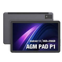   AGM P1 4G ütés- és vízálló 8+256GB IP68 Tablet, kártyafüggetlen, Dual Sim, fekete