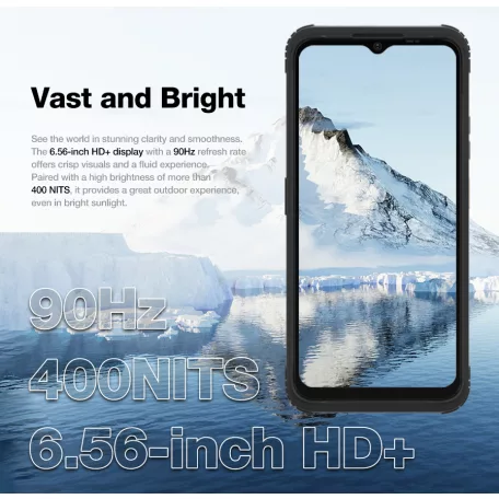 AGM H Max 4/128GB | IP69K, MIL-STD-810H | 10000 mAh akkumulátor | Könnyű és vékony | 90 Hz-es kijelző | 4G Dual SIM mobiltelefon | 6.56 inch