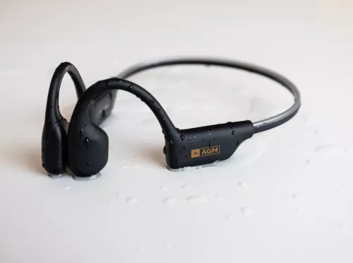 AGM Motion Buds 1 IP68 vízálló csontvezetéses sport bluetooth headset fekete