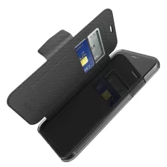   X-doria Engage Folio Apple iPhone XR (6.1) oldalra nyíló mágneses bőrhatású tok átlátszó hátlappal
