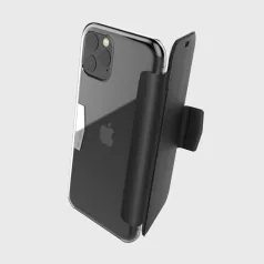   X-doria Engage Folio Apple iPhone 11 Pro oldalra nyíló mágneses bőrhatású tok átlátszó hátlappal