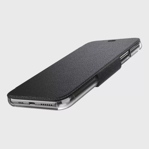 X-doria Engage Folio Apple iPhone 11 Pro oldalra nyíló mágneses bőrhatású tok átlátszó hátlappal