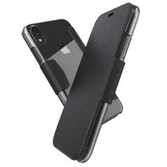   X-doria Engage Folio Apple iPhone 11 Pro Max oldalra nyíló mágneses bőrhatású tok átlátszó hátlappal