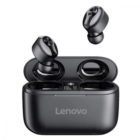 Bliszteres Lenovo HT18 TWS sztereo bluetooth sport headset mikrofonnal fekete
