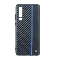 Meleovo Carbon case Huawei P30  black - blue