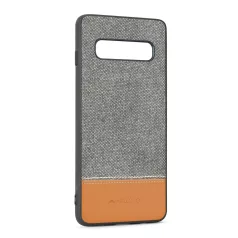   Meleovo Fabric szövetbevonatos prémium szürke hátlapvédő tok Samsung G975F Galaxy S10 Plus