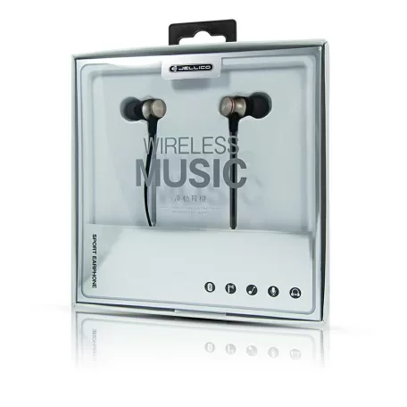 Jellico ST-02 Bluetooth 4.1 sztereó sport headset beépített mikrofonnal arany