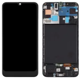   Samsung A305F Galaxy A30 fekete LCD kijelző érintővel és kerettel