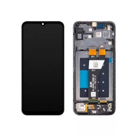 Samsung A146 Galaxy A14 5G fekete gyári LCD kijelző érintővel és kerettel