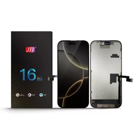 JH Apple iPhone 16 Pro (6.3) fekete LCD kijelző érintővel (FHD, removable IC)